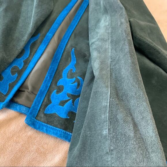 Linea by Louis Dell’Olio Jacket Size 1X Suede Leather Open Front - Picture 5 of 13